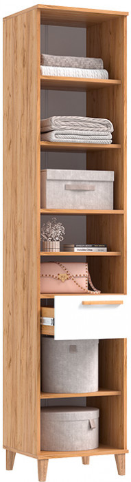 Пенал открытый Ирис, Крафт золотой/Браш вайт