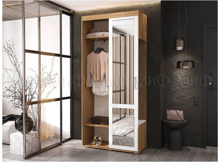 Прихожая Стелла-1 (Дуб Крафт/Белый)