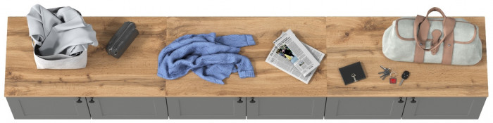 Остин 13.257 Тумба + 13.257 Тумба + 13.257 Тумба, серый графит/дуб крафт золотой