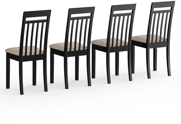 Четыре стула Мебель--24 Гольф-11 разборных, цвет венге, обивка ткань велюр капучино 25, ШхГхВ 40х40х100 см., от пола до верха сиденья 47 см.