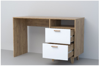 Эго Стол Ст-3 НГ (Глянец Белый/Дуб Крафт Золотой)