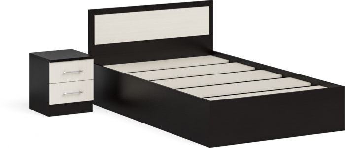 Фиеста Кровать 1200 + тумба, венге/дуб лоредо