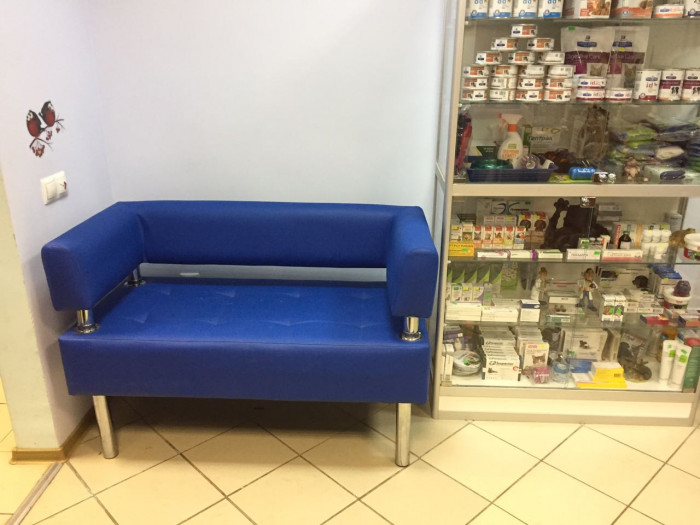 Диван Бизнес 100, экокожа, черный