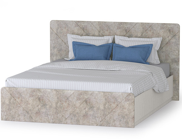 Амели Кровать 11.31 + подъёмный ортопед, цвет шёлковый камень/бетон чикаго беж, ШхГхВ 181,4х205,2х104,3 см., сп. м. 1600х2000 мм., б/м