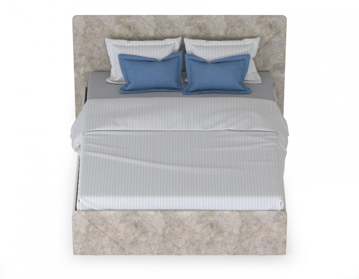 Амели Кровать 11.31 + подъёмный ортопед, цвет шёлковый камень/бетон чикаго беж, ШхГхВ 181,4х205,2х104,3 см., сп. м. 1600х2000 мм., б/м