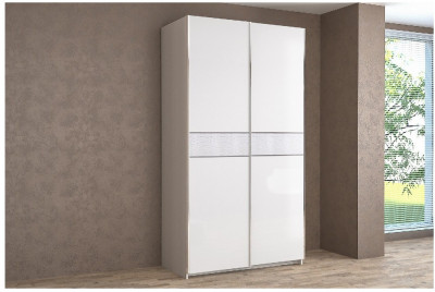 Шкаф-купе Иннэс-5 1200 Ф3/Ф3, Белый глянец/Бодега белая