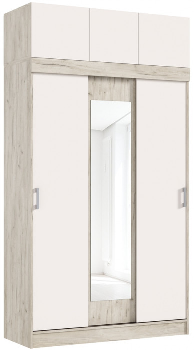 Шкаф-купе с антресолью , Крафт серый/Кашемир