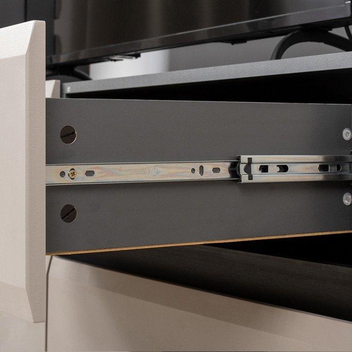 Сидней Комплектация № 046, цвет корпус: антрацит/фасады: МДФ веллюто капучино, ШхГхВ 179,9х41,3х205,2 см., ниша для ТВ 129х41х98 см., универс. сборка