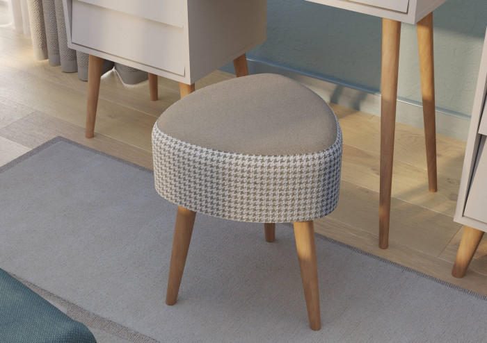 Банкетка 6-5134ТКбеж Ева, ткань бежевая с рисунком