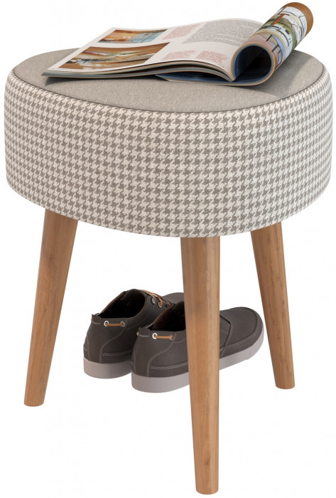 Банкетка 6-5134ТКбеж Ева, ткань бежевая с рисунком