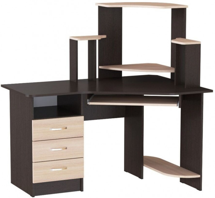 Компьютерный стол Грета-7 венге/дуб молочный