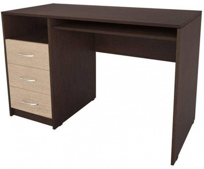Стол письменный ПС-02 (с ящиками) (Ясень шимо темный)