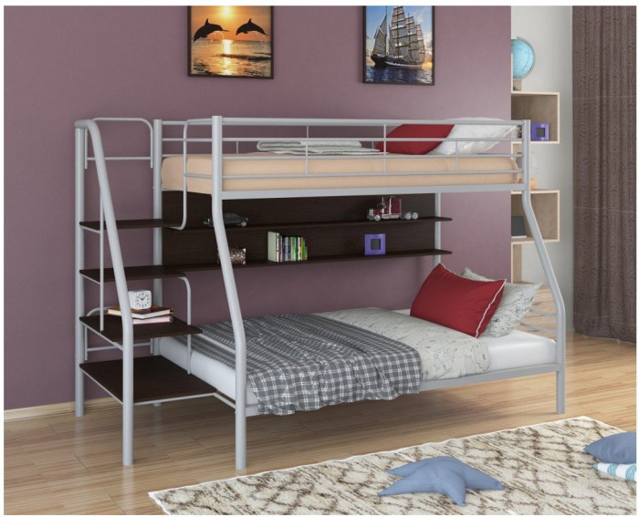 Двухъярусная кровать Толедо-1П (Черный)