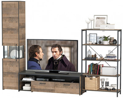 Трувор Гостиная 014, дуб гранж песочный/интра