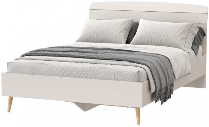 Афина Спальня 4-22911к.с. Кровать 1400, кашемир серый