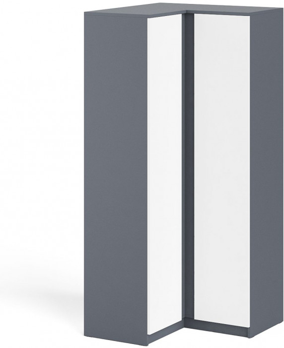 Мори угловой шкаф МШУ960.1, графит/белый