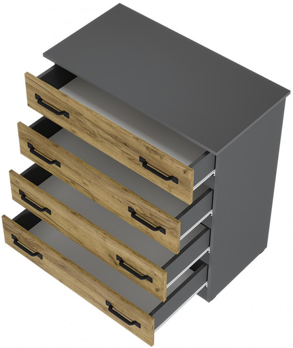 Комод "Лофт" графит/крафт