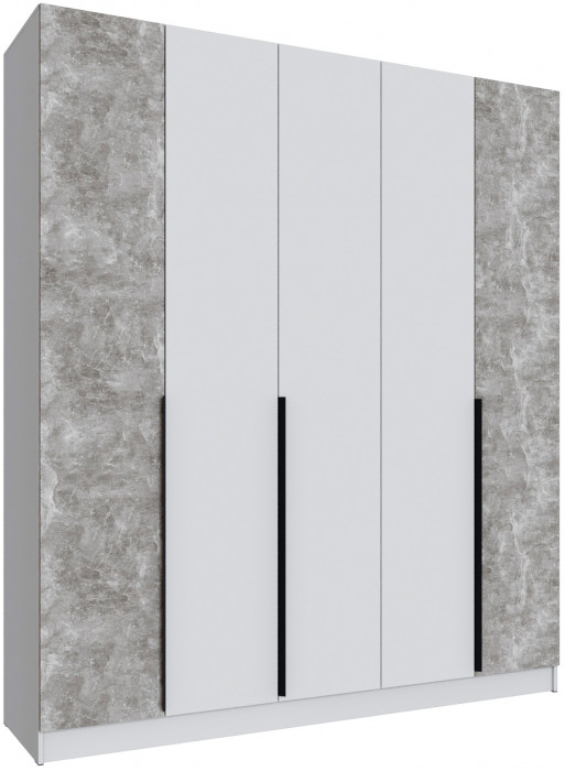 Шкаф Мадрид, композиция 18, Белый/Ателье светлое