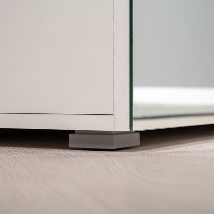 Октава Прихожая 37, цвет белый шагрень/дуб крафт золотой/фасады МДФ белый шагрень, ШхГхВ 258,6х35,4х197,6 см., универсальная сборка