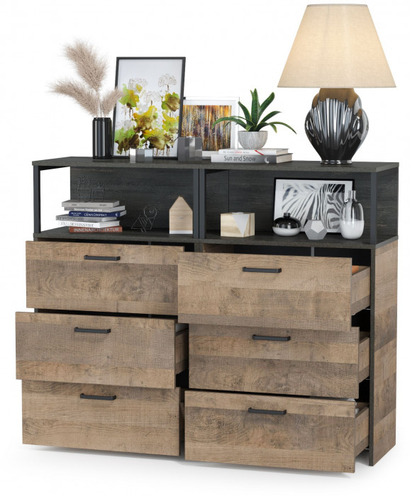 Трувор 13.307.02 Комод с ящиками + 13.307.02 Комод с ящиками, дуб гранж песочный/интра