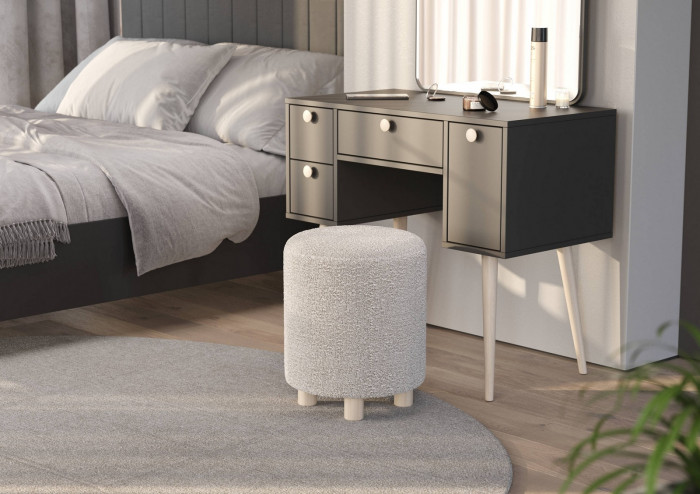 Банкетка 6-5137ТКШсв.серый Марта, ткань светло-серая