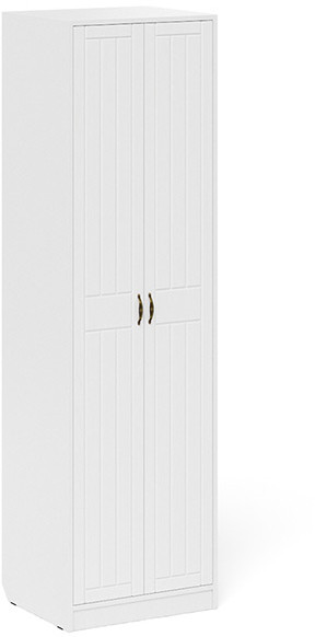 Прихожая П-6 Шкаф, белая шагрень/фасады МДФ белое дерево фрезеровка прованс