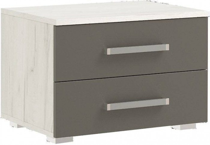 Модульная спальня Фиеста NEW композиция 2 (Дуб крафт белый/Графит)