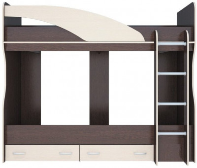 Двухъярусная кровать Мийа А 80 (Венге / дуб молочный)