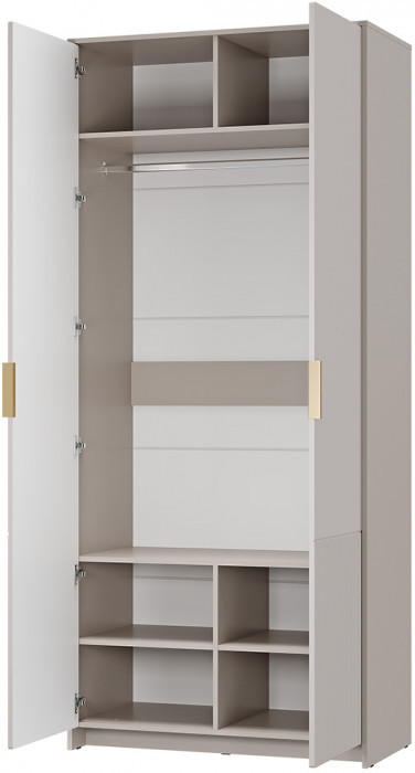 Шкаф 2-х створчатый "Пандора" ШК-04 Кашемир/МФ03 с антресолью