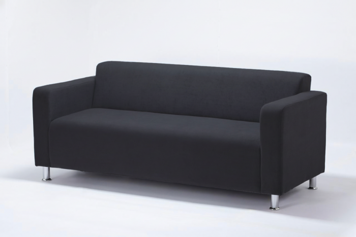 Диван прямой Томи, 200 см, велюр, черный