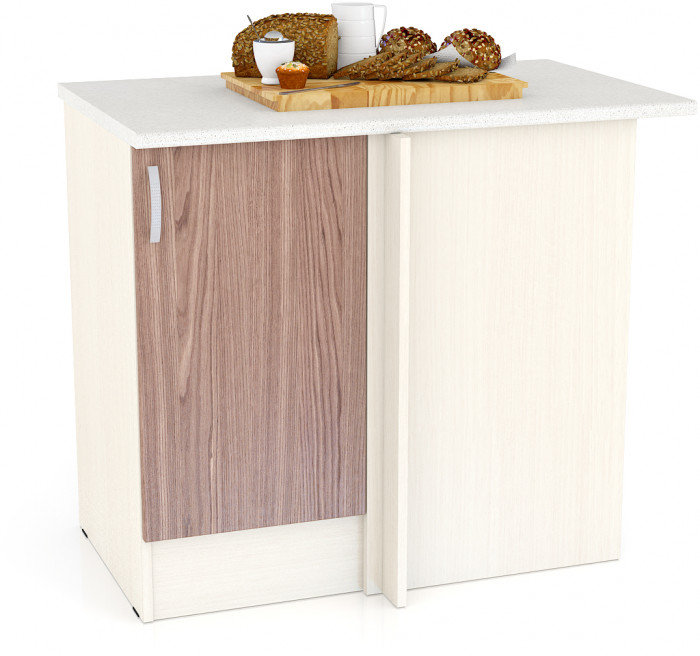 Кухня Мери ШНУ1000 Стол нижний угловой 100 см., дуб/ясень шимо тёмный