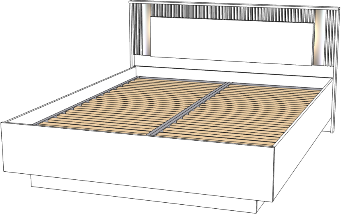 Кровать 140х200 "Харди" с подъемным механизмом - Латте/Ирландский ликер