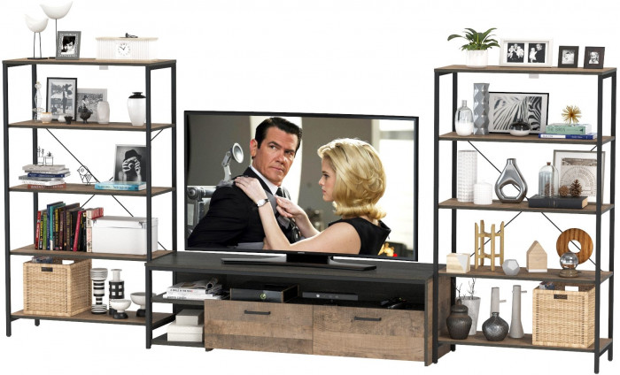 Трувор Гостиная 112, дуб гранж песочный/интра