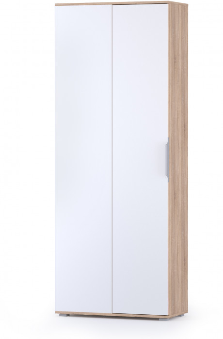 Куба Шкаф для одежды 13.137, цвет дуб сонома/белый премиум, ШхГхВ 81,4х38х210,6 см., универсальная сборка