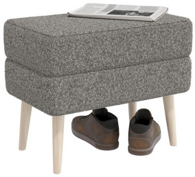 Банкетка 6-5138ТКШтем.серый Тифани, ткань тёмно-серая