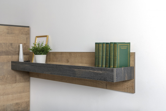 Трувор 13.70 Тумба под ТВ + 13.206 Шкаф-стеллаж + 15.60 Полка, дуб гранж песочный/интра