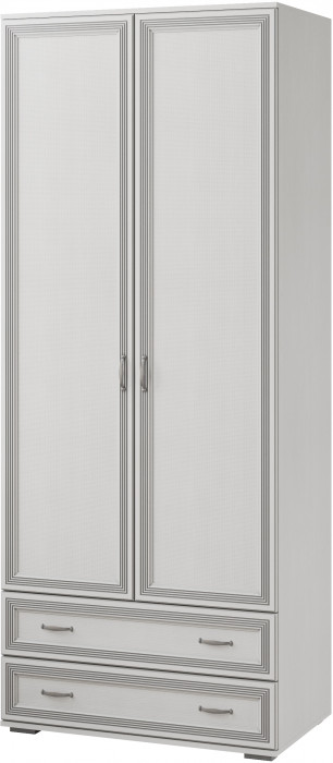 Ливорно Шкаф 2-х ств. ЛШ-22 ясень анкор светлый патина серебро