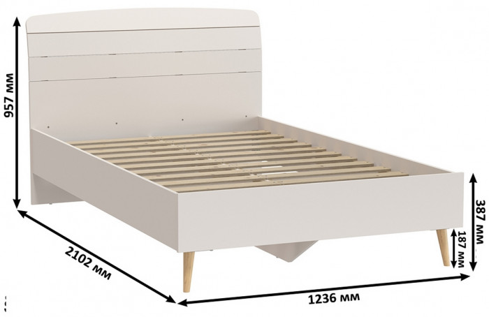 Афина Спальня Кровать 1200 + Стол + Тумба, цвет кашемир серый, ШхГхВ 123,6х210,2х95,7 + 100х45х76 + 45х37х45 см., 1200х2000 мм., б/м, осн. есть
