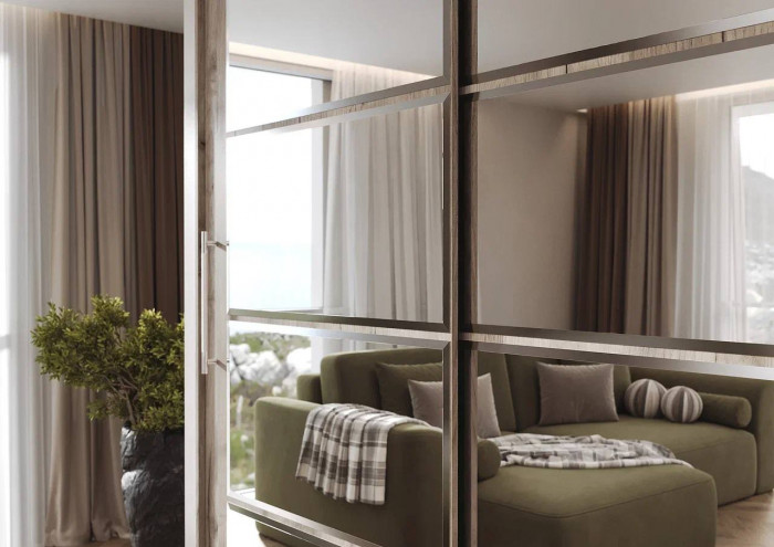 Шкаф-купе Элегант №8 2,0 м, Дуб крафт серый