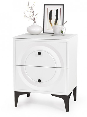 Валенсия Спальня 13.291 Тумба прикроватная, ЛДСП белый шагрень/МДФ белый шагрень