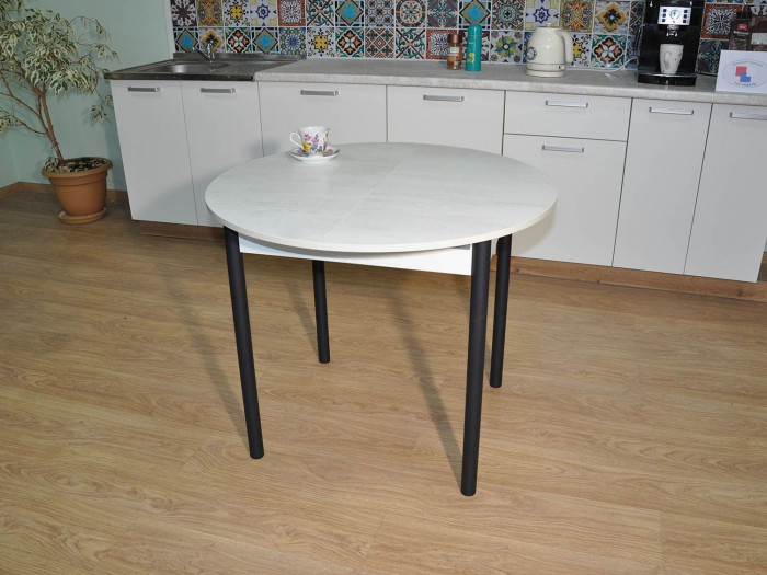 Обеденная группа Ника / Стул Х 4 шт. / Бетон белый/черный / бид 01