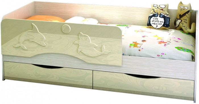 Корпус кровати КР-812 кровать Алиса (1632*640*848) дуб белфорт