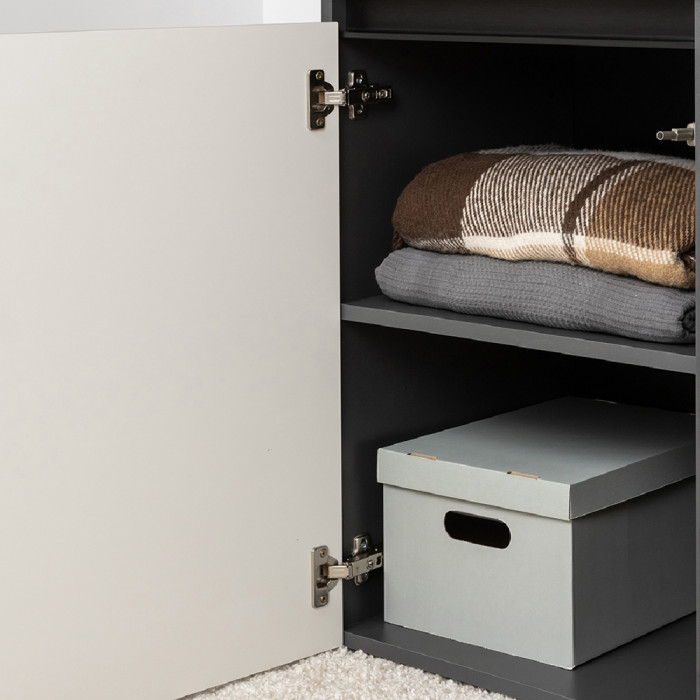 Сидней Комплектация № 127, цвет корпус: антрацит/фасады: МДФ веллюто капучино, ШхГхВ 309,8х41,3х205,2 см., универсальня сборка