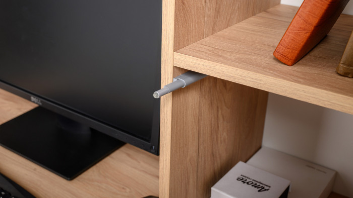 компьютерный стол Комфорт 12.71, гикори рокфорд натуральный/сатин