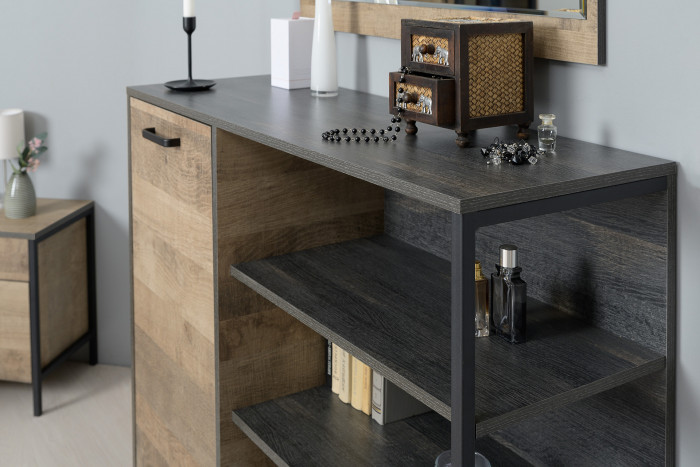 Трувор 13.70 Тумба под ТВ + 13.307.01 Комод + 15.60 Полка, дуб гранж песочный/интра