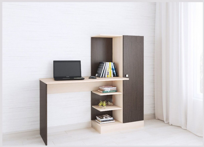 Компьютерный стол Квартет-6 венге/дуб молочный