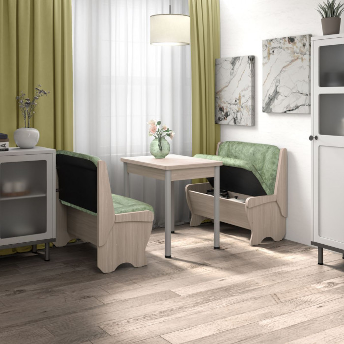 Кухонный набор скамья 950 Лотос - стол Ирис / ясень светлый/мохито