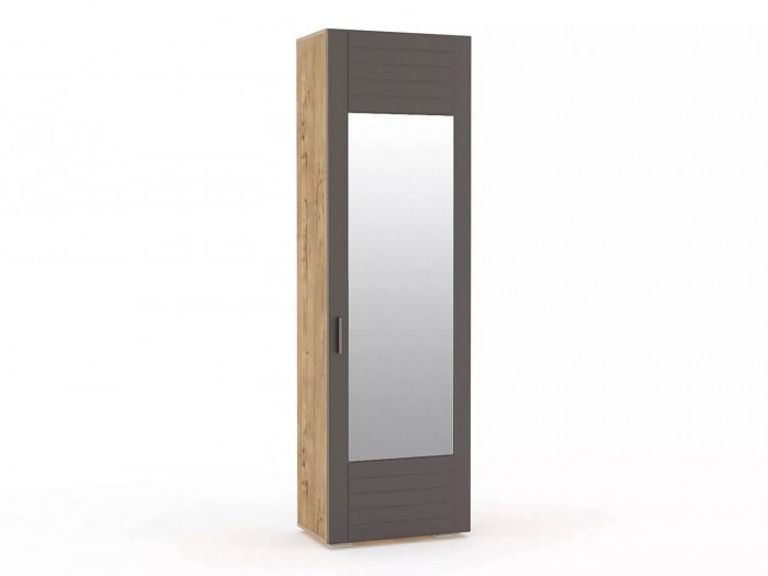 НМ 013.16 Шкаф для одежды с зеркалом Livorno /дуб бунратти / софт графит