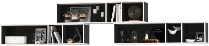 Сидней 15.57 Полка 3 штуки, белый/чёрный