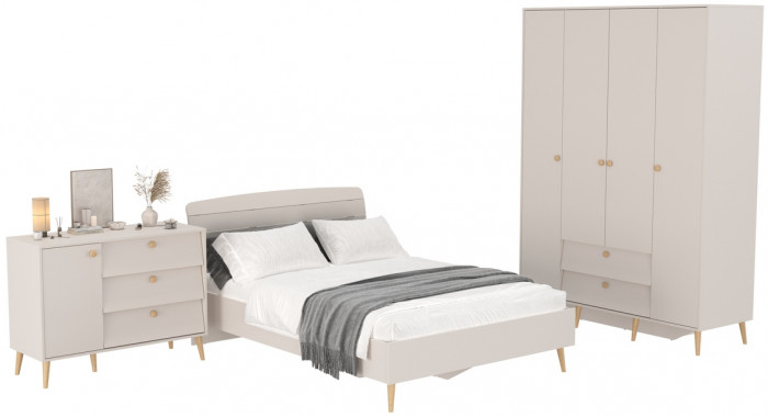 Афина Спальня 11-1400, кашемир серый